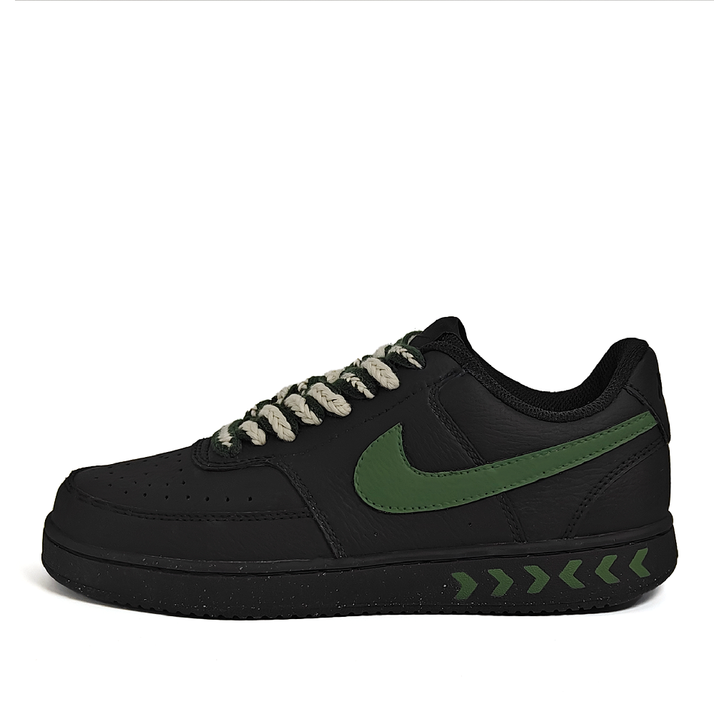 Nike Court Vision Anti-Slip And Wear-Resistant Lightweight Low-Top Skateboard Shoes Unisex Black Green