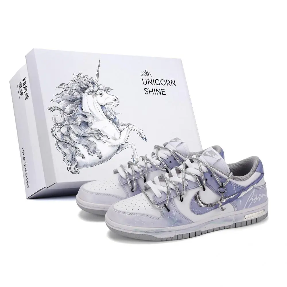 Nike Dunk Moon Goddess Oath Abrasion Resistant Low top Skateboard Shoes Unisex Purple
