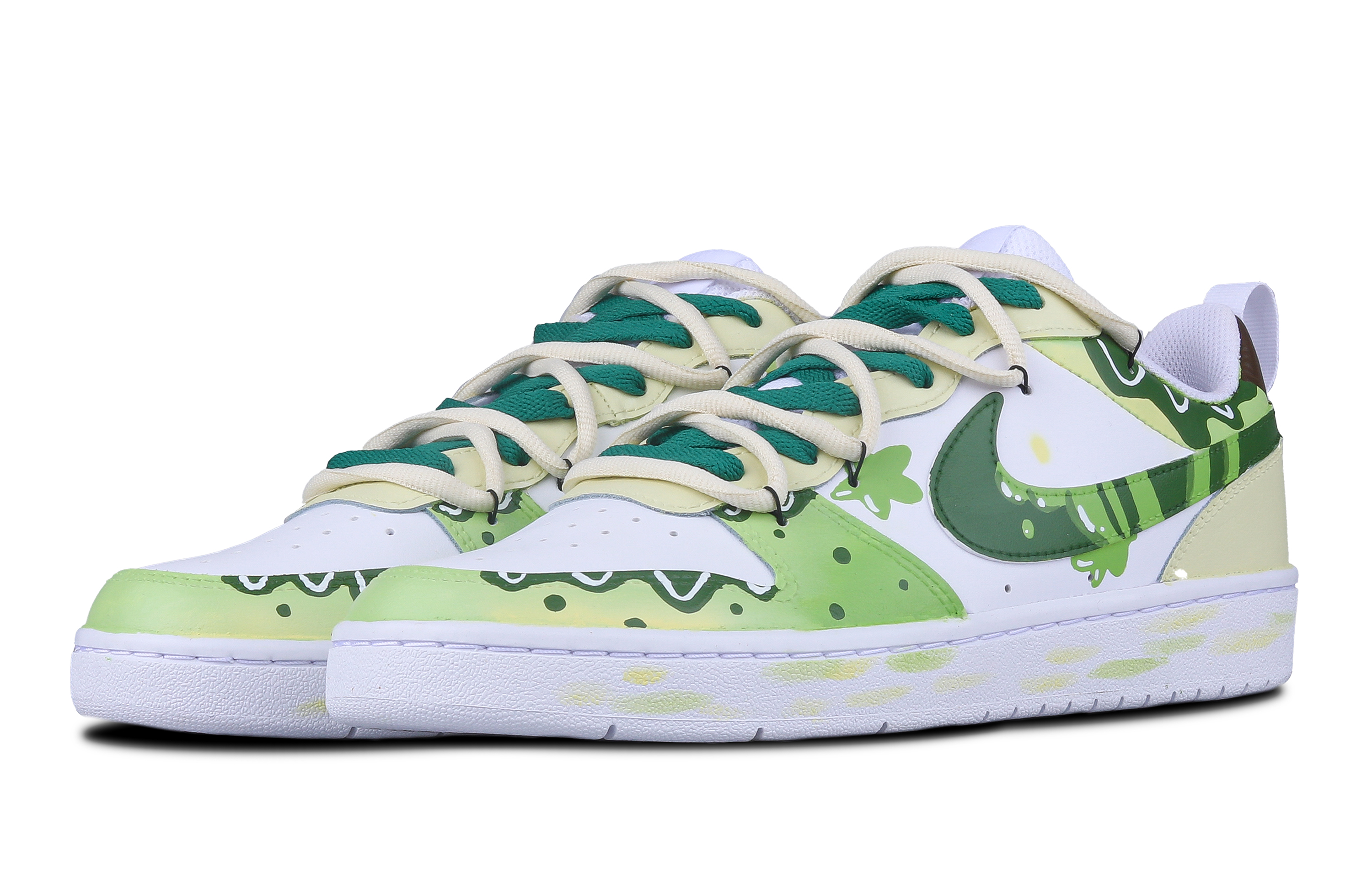 Nike Court Borough New Leaves Low-Top Skateboard Shoes Women's White Green купить в интернет-магазине Yoocart с быстрой доставкой по России.