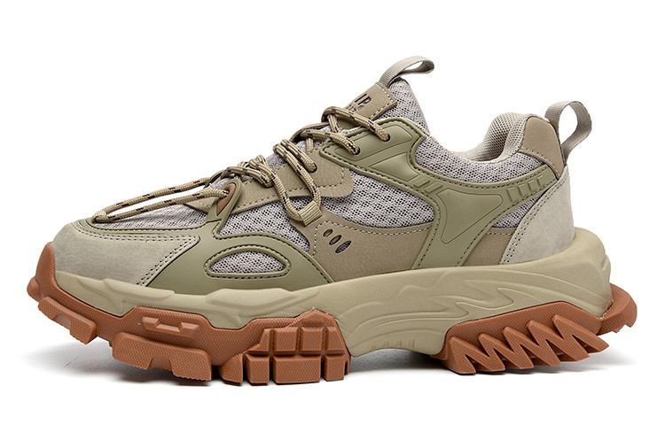 JEEP SPIRIT Cushioning Height Increasing Wear-Resistant Breathable Slip-Resistant Low-Top Chunky Sneakers Men's