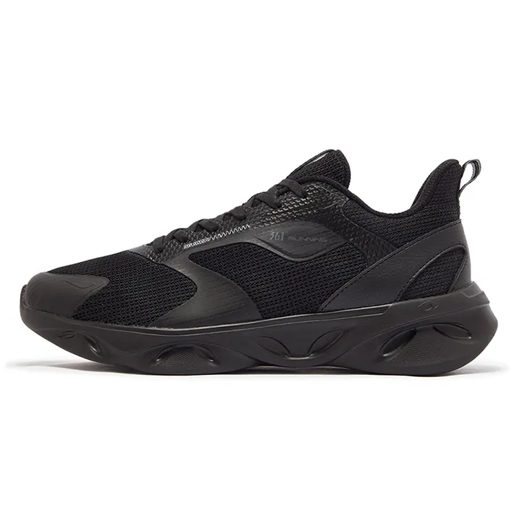 361° Anti Slip Wear Resistant Low Top Casual Running Shoes Men's Black Gray