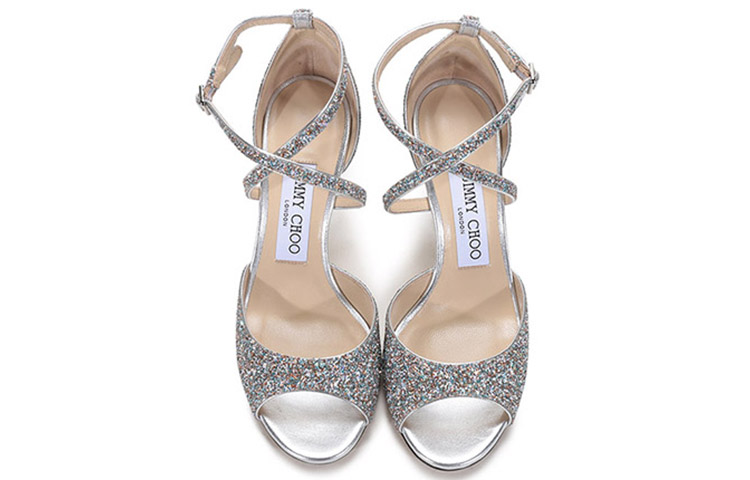 Jimmy Choo Emsy Slim Heel High Heels 8.5cm Women's Silver