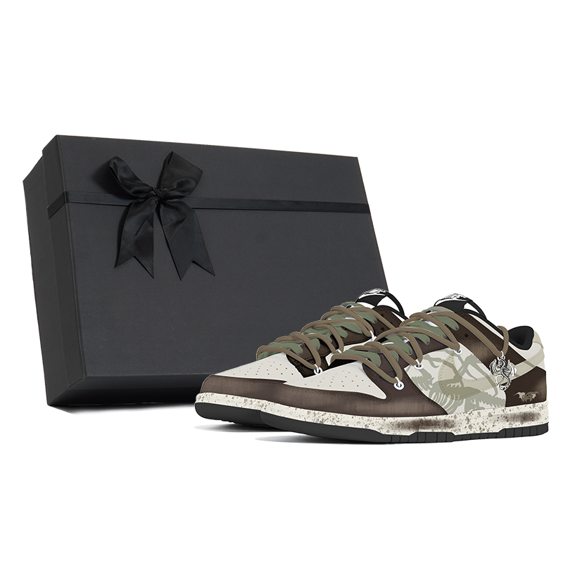 Nike Dunk Dust Collection Slip Resistant, Abrasion Resistant, Lightweight Low Top Skateboard Shoes Unisex Brown