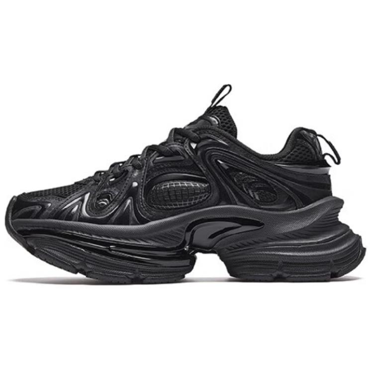 Anta Anti-Slip Wear-Resistant Low-Top Chunky Sneakers Men's Black