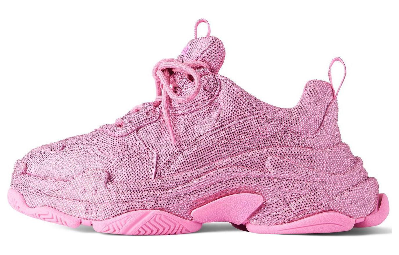 Balenciaga Triple S Low top Casual Shoes Women's Pink