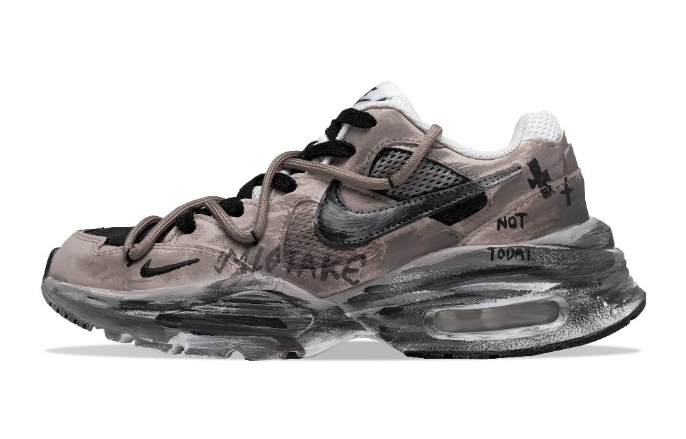 Nike Air Max Fusion Anti-Slip And Wear-Resistant Lightweight Low-Top Casual Running Shoes Women's Beige Brown