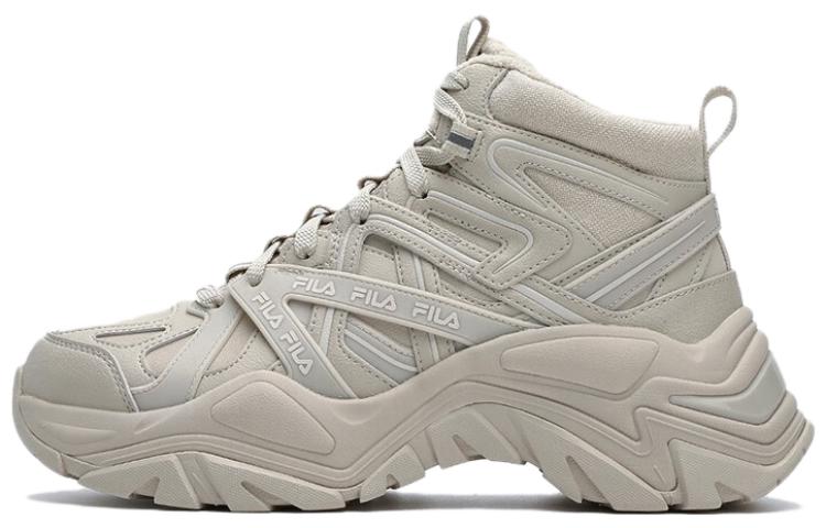 FILA SOFIA 1S Cushioning Wear-Resistant Mid-Top Chunky Sneakers Women's Beige