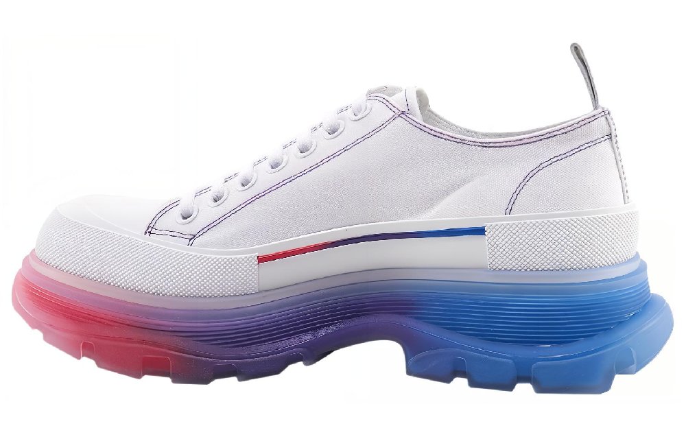 Alexander McQueen Tread Slick Low Lace Up Shoes 'White Multi'