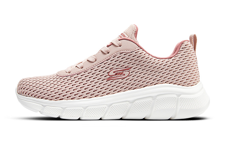 Skechers BOBS B FLEX Cushioning Low-Top Casual Shoes Women's Nude Pink