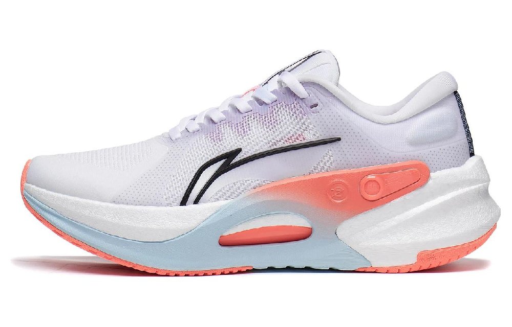 LiNing Furious Rider 7.0 Anti-Slip And Wear-Resistant Breathable Low-Top Running Shoes Women's White Orange Purple
