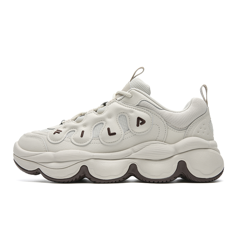 FILA PEASE Wear resistant And Lightweight Low top Casual Shoes Men's White Gray