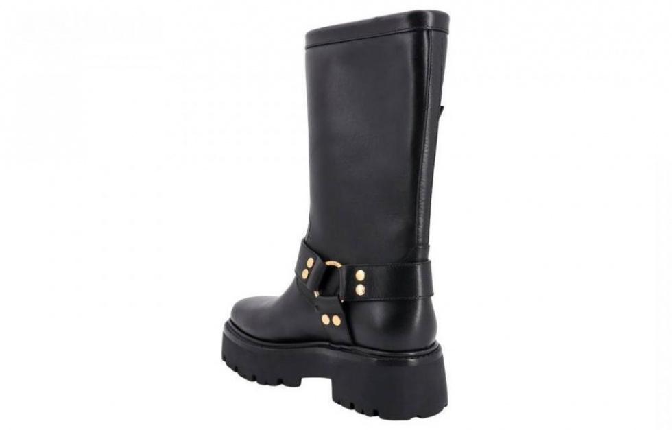 CELINE Engraved Logo Buckled Boots Women's