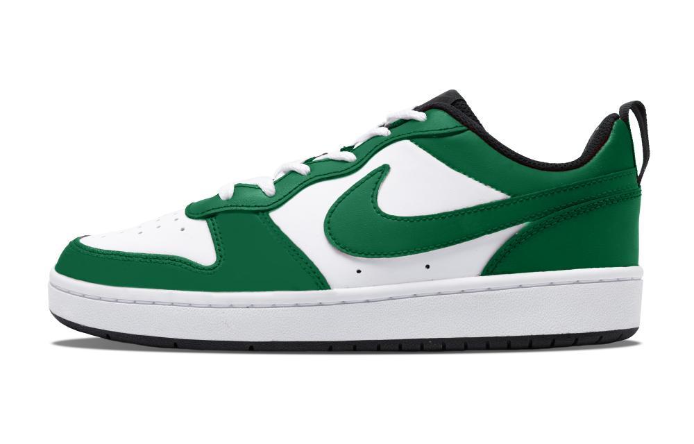 Nike Court Borough Low 2 Green Wild Moss Anti-Slip Wear-Resistant Low-Top Skateboard Shoes GS White Green
