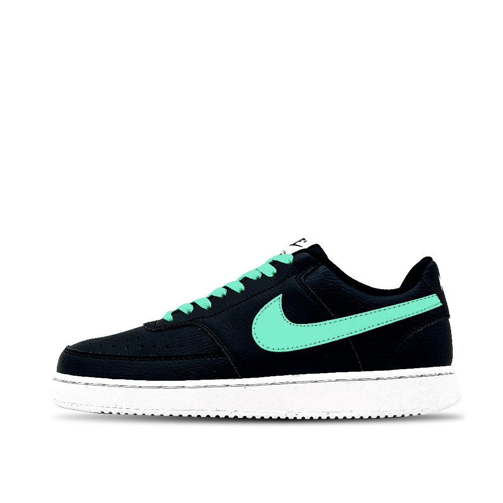 Nike Court Vision Low Top Skateboard Shoes Men's Black Green