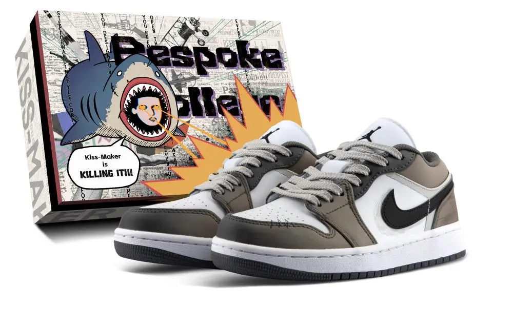 Jordan Air Jordan 1 Shock Absorbers Low Top Vintage Basketball Shoes Unisex Brown