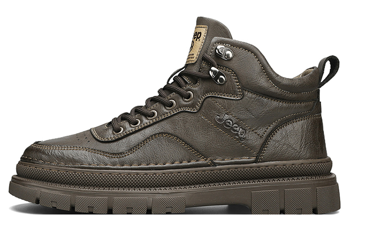 Jeep Ankle Length Martin Boot Unisex Khaki