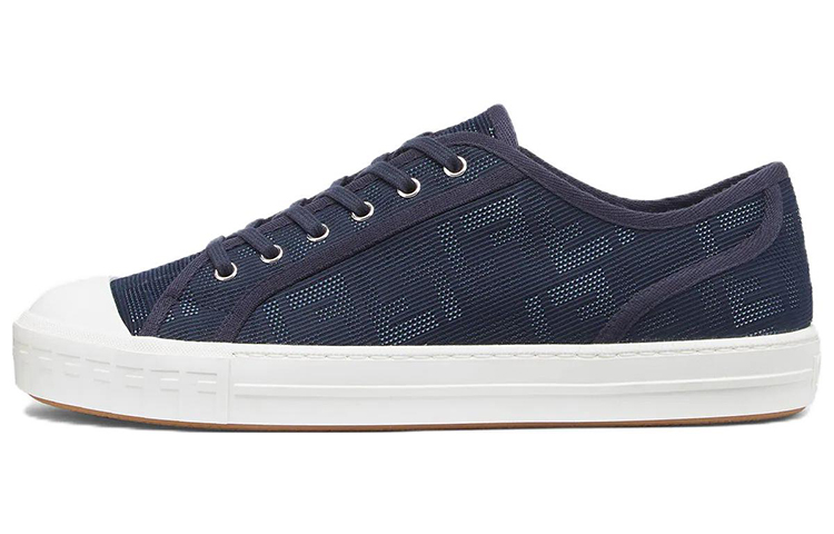 FENDI Domino Low Top Stylish Skateboarding Shoes Men's Dark Blue
