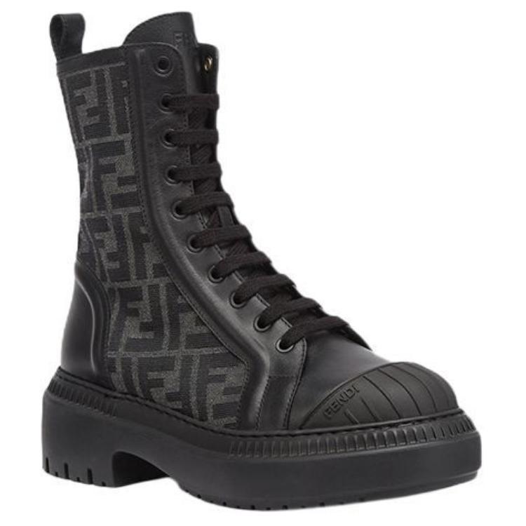 FENDI Women's FF Motif Domino Biker Boot 'Black'