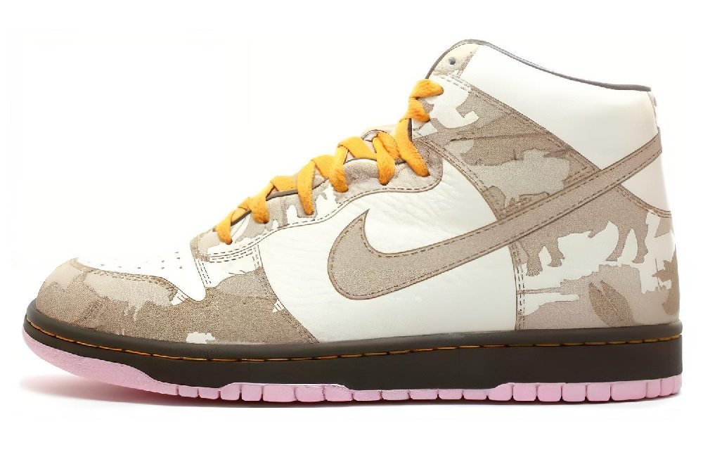 Nike Dunk High 1 Piece White Khaki Pink Ice
