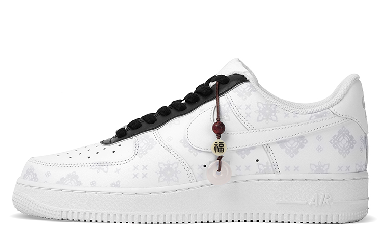 Nike Air Force 1 Slip-Resistant Cushioning Abrasion-Resistant Low-Top Skateboard Shoes Men's Black White