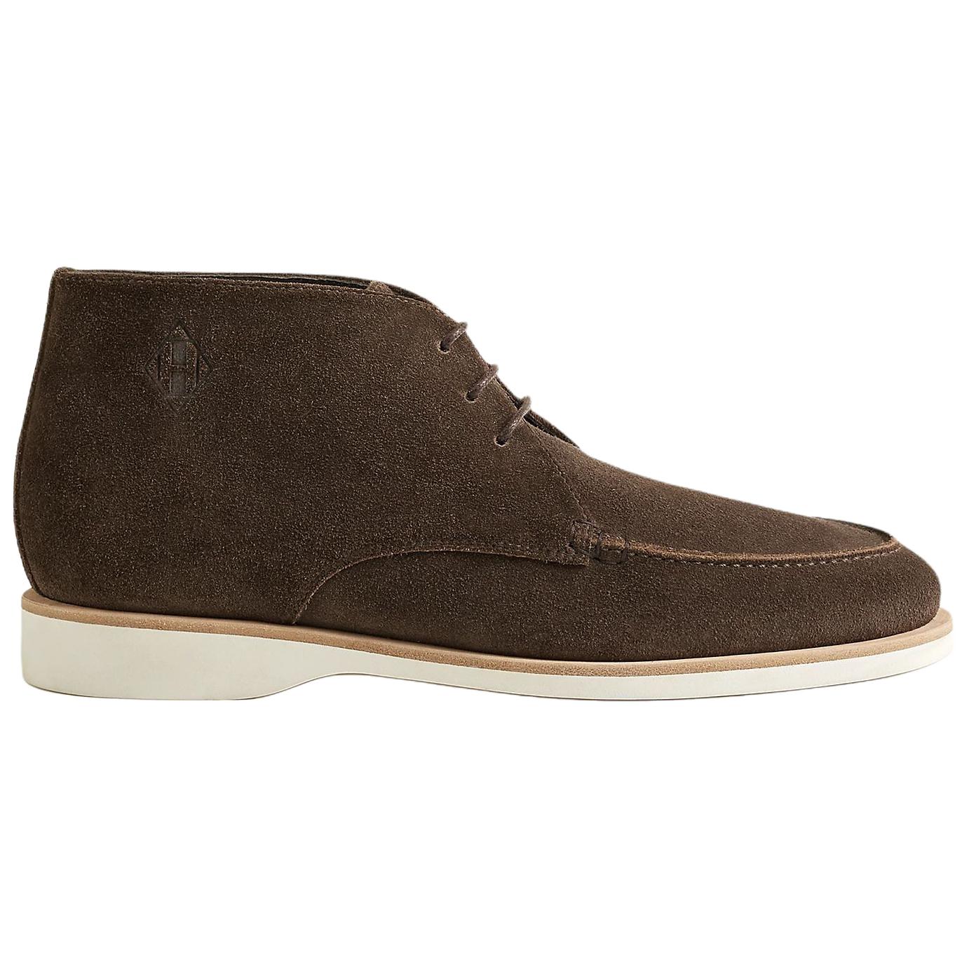 HERMES Line Casual Shoes Men's Brown