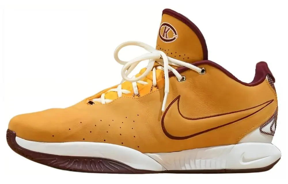 Nike Lebron 21 'Christ The King' Abrasion Resistant Low top Basketball Shoes Men's Dark Yellow