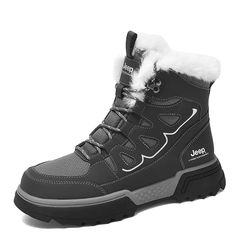 Jeep Warm Wear-Resistant Slip-Resistant Short Snow Boots Men's