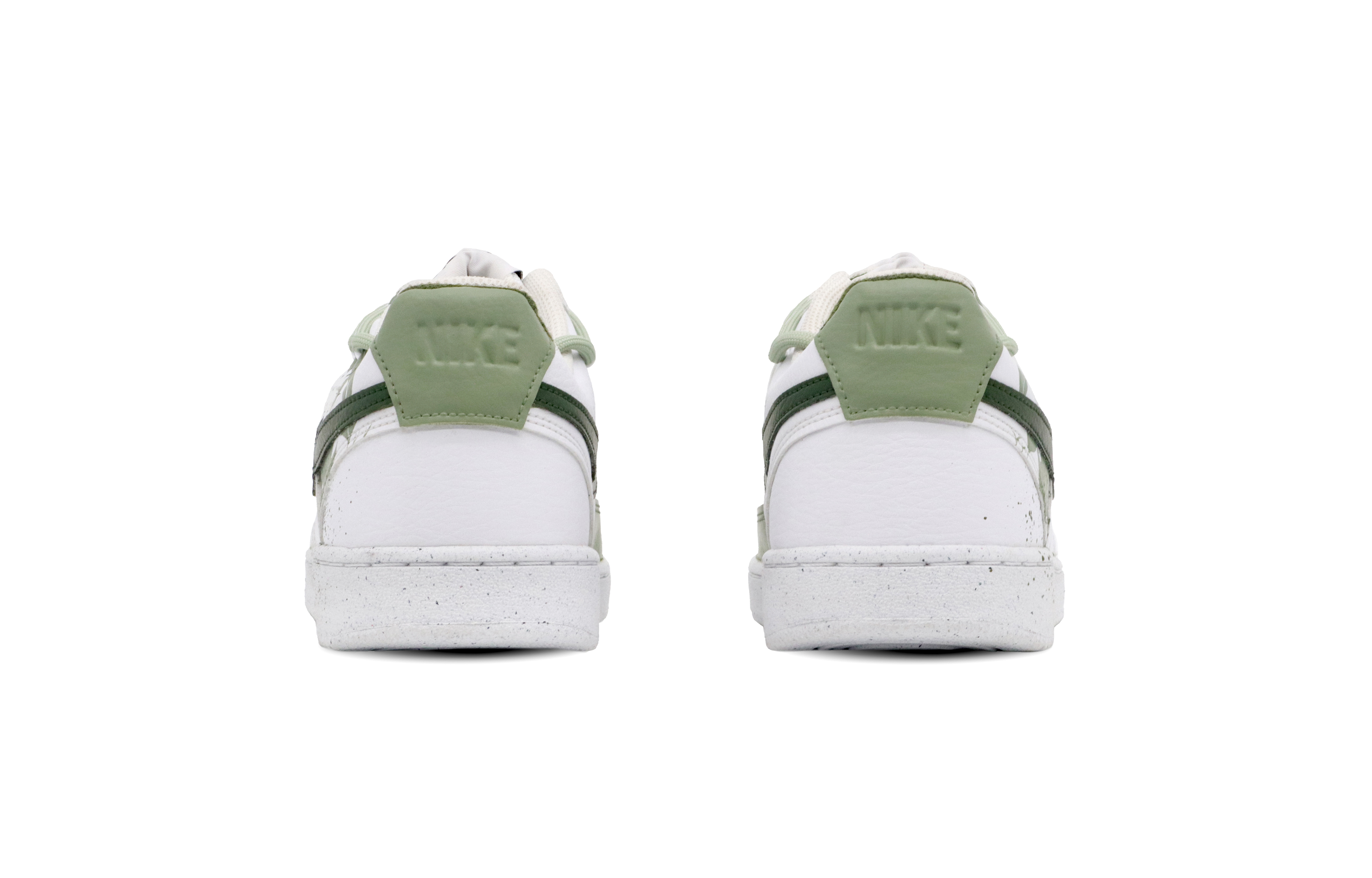 Nike Court Vision Anti-Slip Wear-Resistant Low-Top Skateboard Shoes Unisex White Green