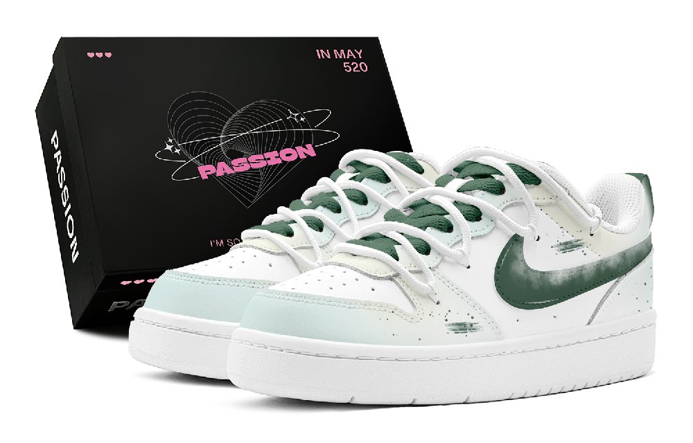 Nike Court Borough Ink Spring Charm Low Top Skateboard Shoes Women's Green