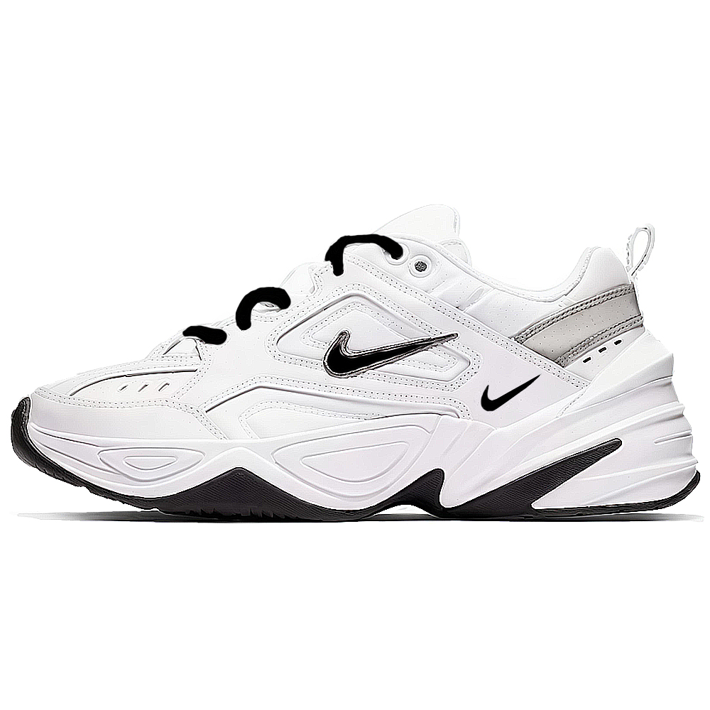 Nike M2K Tekno Abrasion Resistant Breathable Low Top Chunky Sneakers Women's Black White