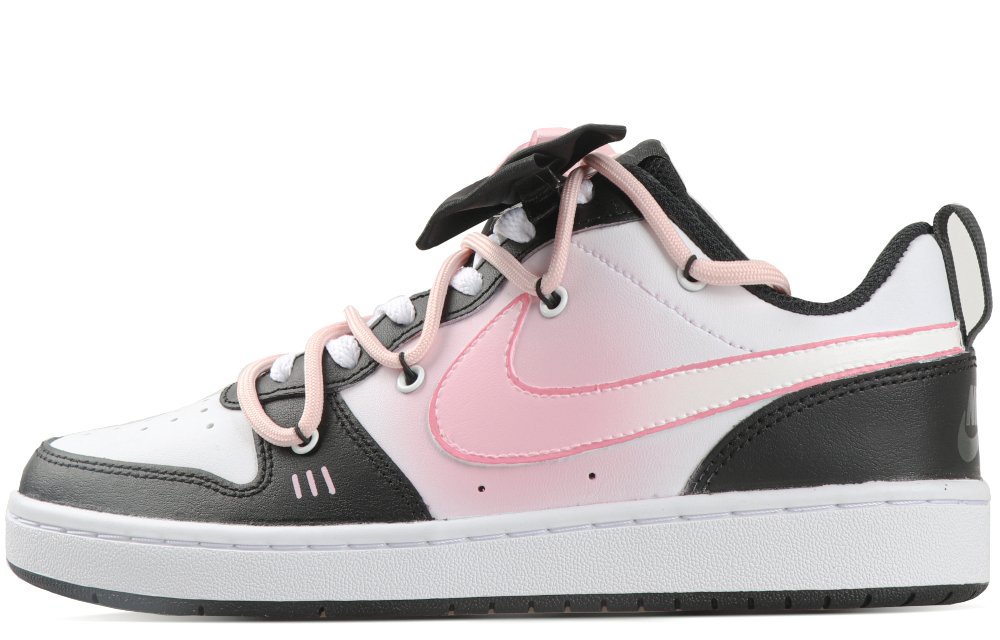 Nike Court Borough Low top Skateboard Shoes GS Pink White