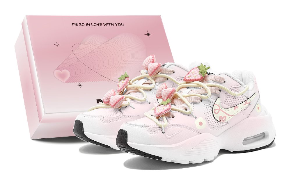 Nike Air Max Fusion Slip Resistant Low Top Casual Y2k Running Shoes Women's Pink Yellow