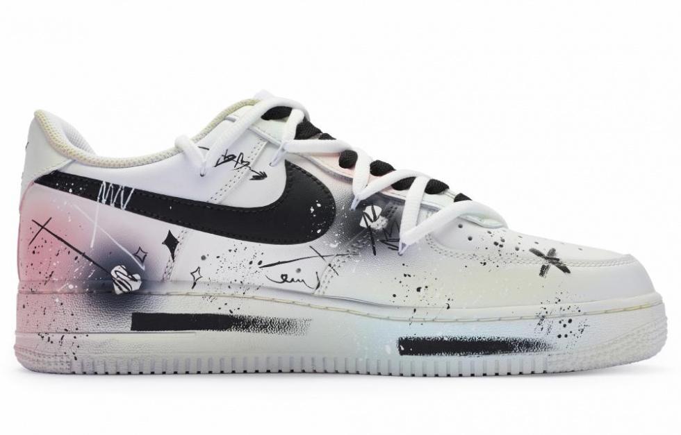 Nike Air Force 1 Low Top Skateboard Shoes Men's White Black Pink купить в интернет-магазине Yoocart с быстрой доставкой по России.