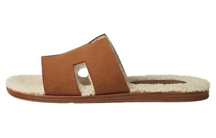 HERMES Izmir Slide Slippers Women's Brown