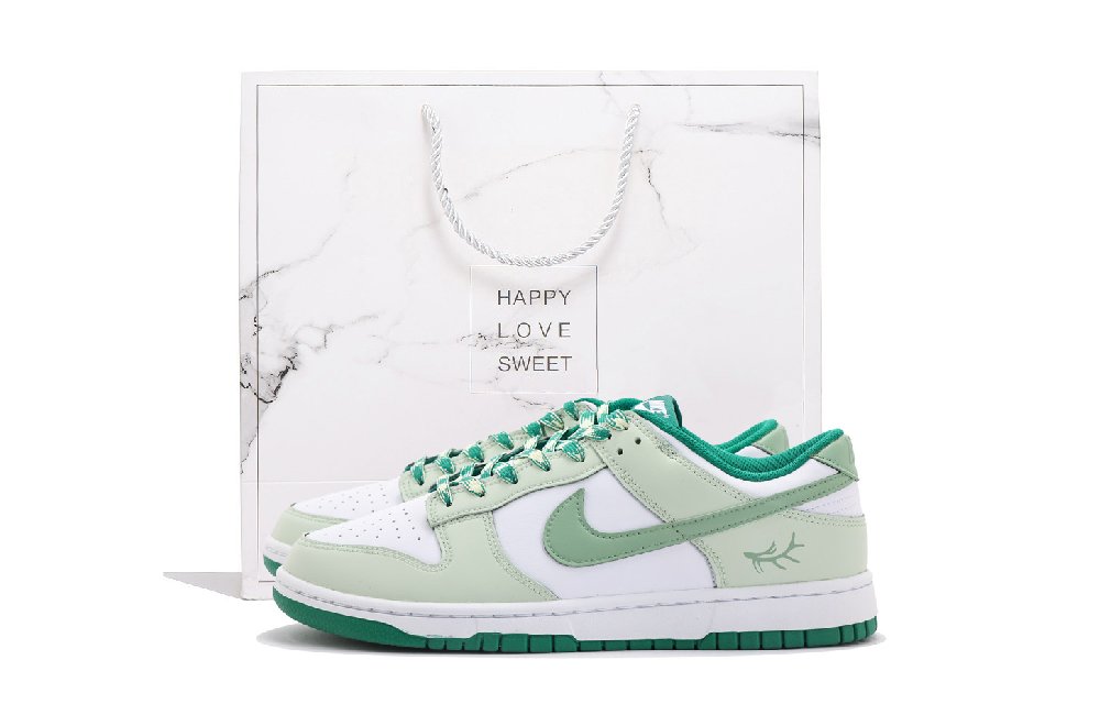 Nike Dunk Abrasion Resistant Low Top Skateboard Shoes Men's Emerald Green