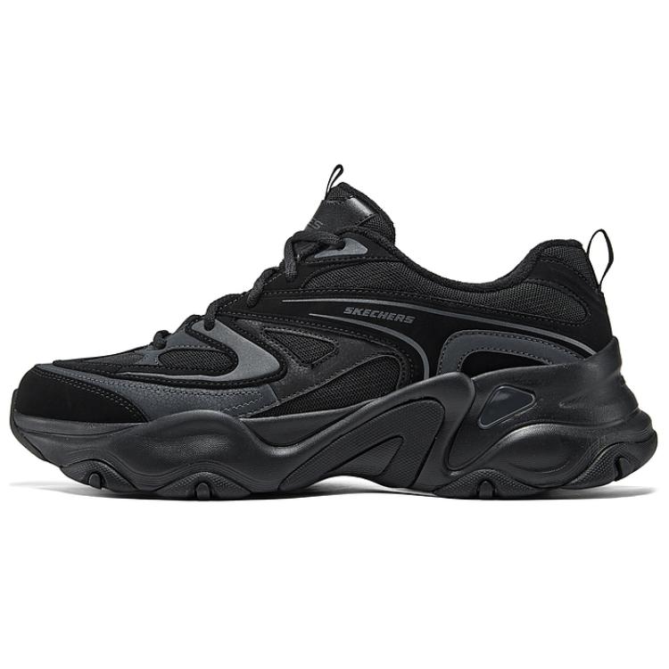 Skechers DLITES Low Top Chunky Sneakers Men's Black