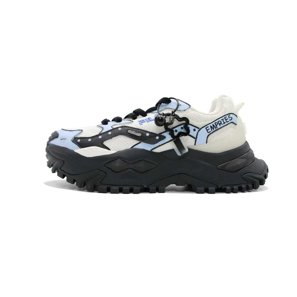 FILA FUSION BIANCO EMPRISE Manufactured Star Chain Wear-Resistant Low-Top Casual Shoes Women's Blue White