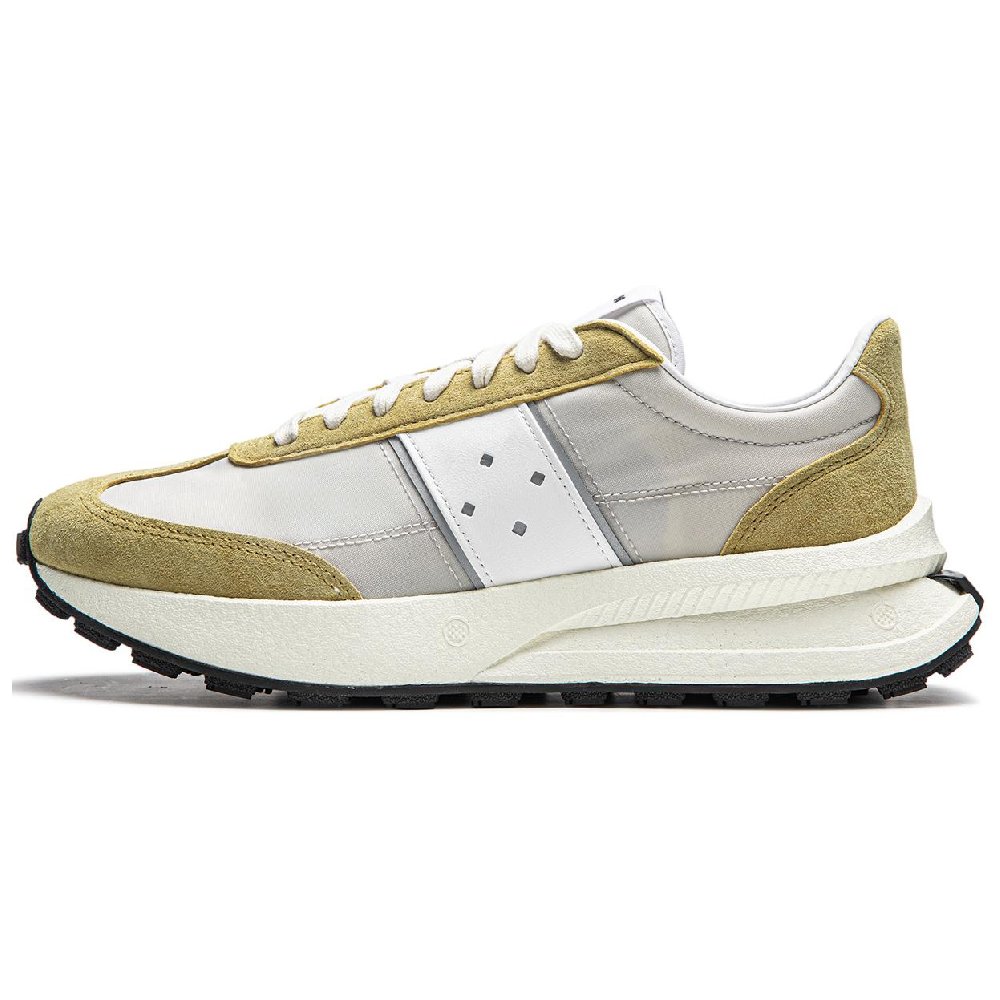 LiNing Cushioned Slip-Resistant Low-Top Casual Running Shoes Unisex Taupe