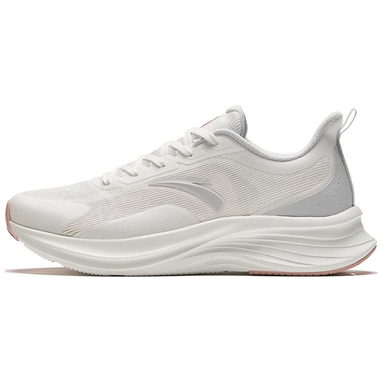 Anta Cushioned Slip-Resistant Low-Top Running Shoes Women's White Gray