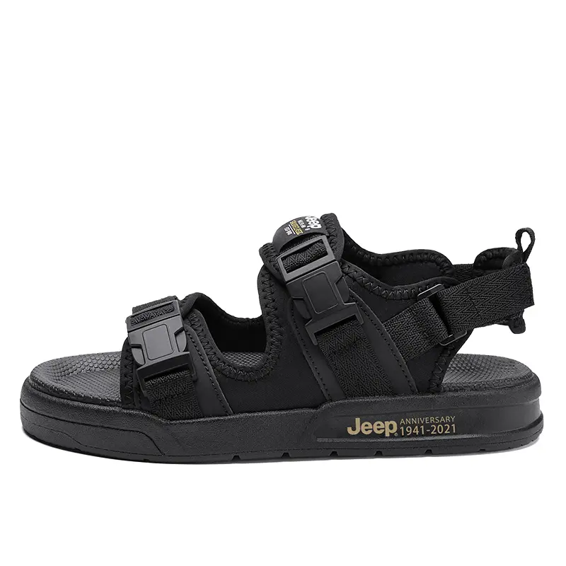 Jeep Beach Sandals Men's Black White