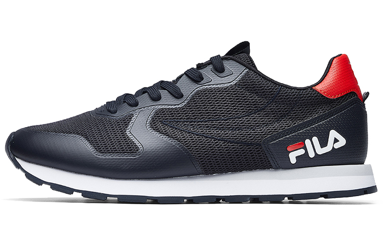 FILA Fht 83 Cushioning Anti-Slip And Wear-Resistant Low-Top Running Shoes Women's Black White