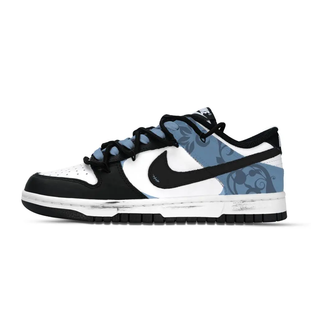 Nike Dunk Ink Blue Phantom Pattern Slip Resistant Abrasion Resistant Low top Skateboard Shoes Unisex