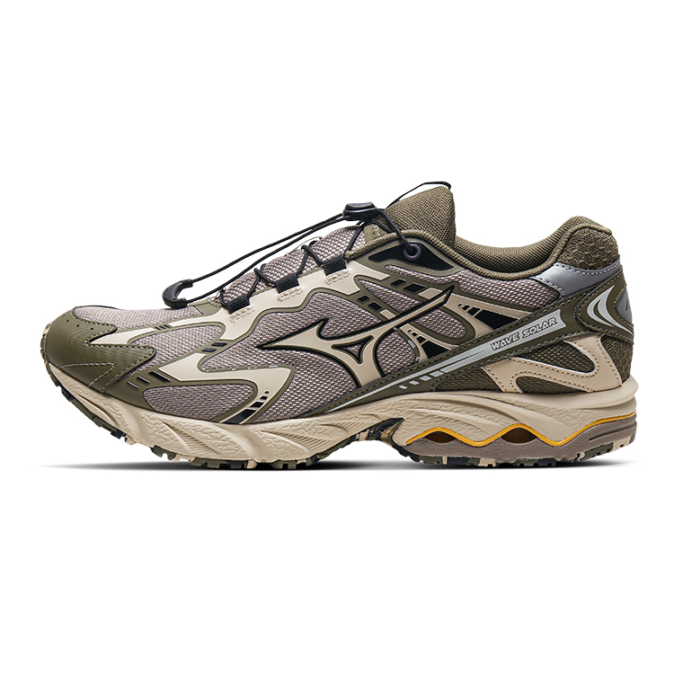 Mizuno Wave Solar V2 Anti-Slip And Wear-Resistant Coverage Support Low-Top Casual Running Shoes Unisex Olive Green