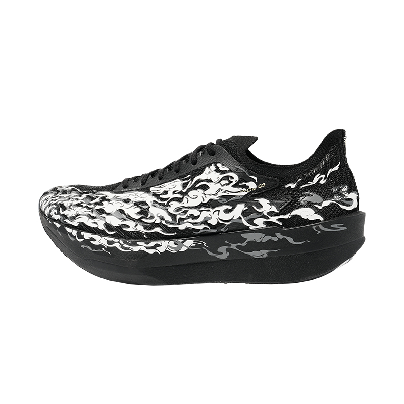 Anta C202 G9 Cushioning, Wear Resistant Low Top Racing Running Shoes Men's Black White Gray