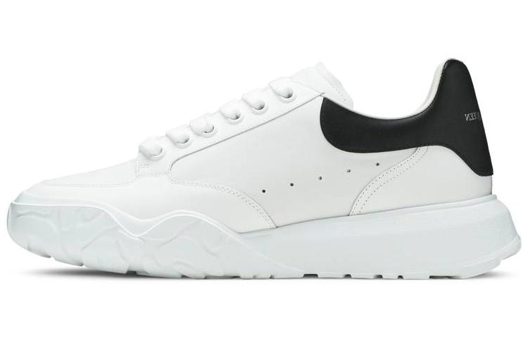 Alexander McQueen Court Trainer Anti Slip Wear Resistant Low Top Running Shoes Men's White Black