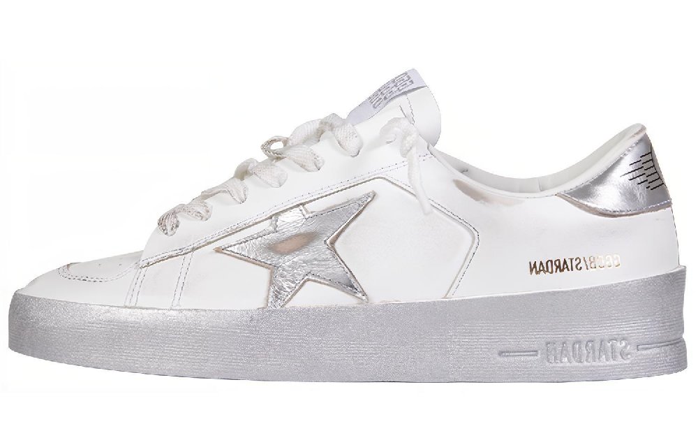 Golden Goose Stardan White Silver-tone Women's