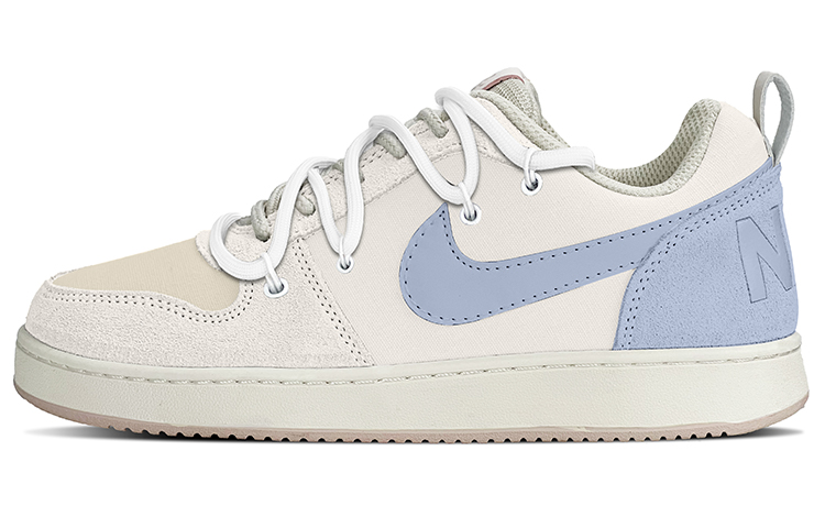 Nike Court Borough PRM Low-Top Skateboard Shoes Women's Beige Milk Blue