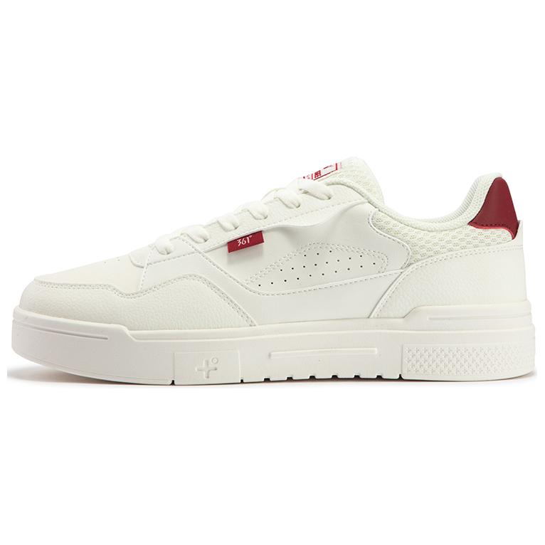 361° Slip Resistant Low Top Skateboard Shoes Men's White Red