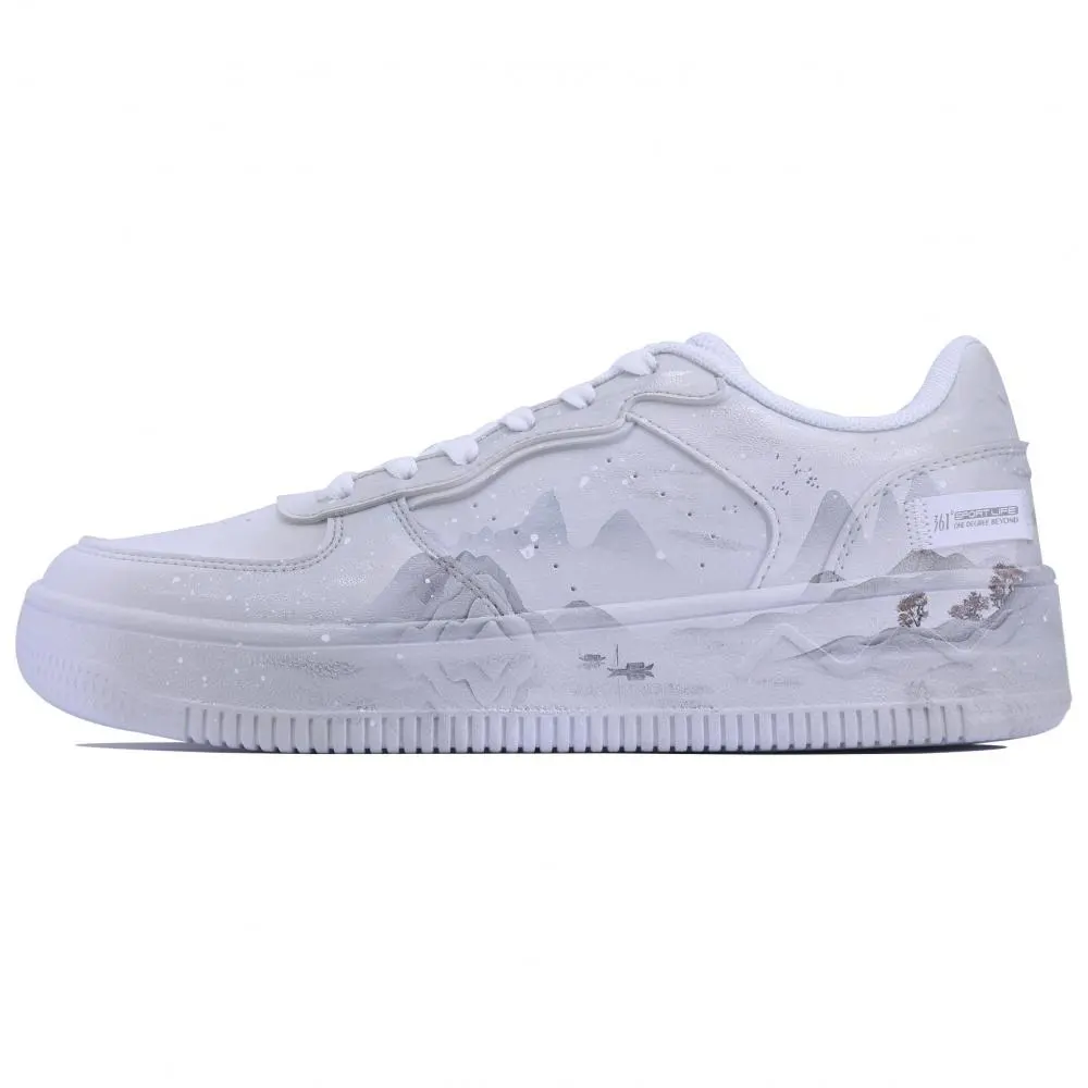 361° Air Force One Anti Slip And Wear Resistant Breathable Low Top Skateboard Shoes Men's White