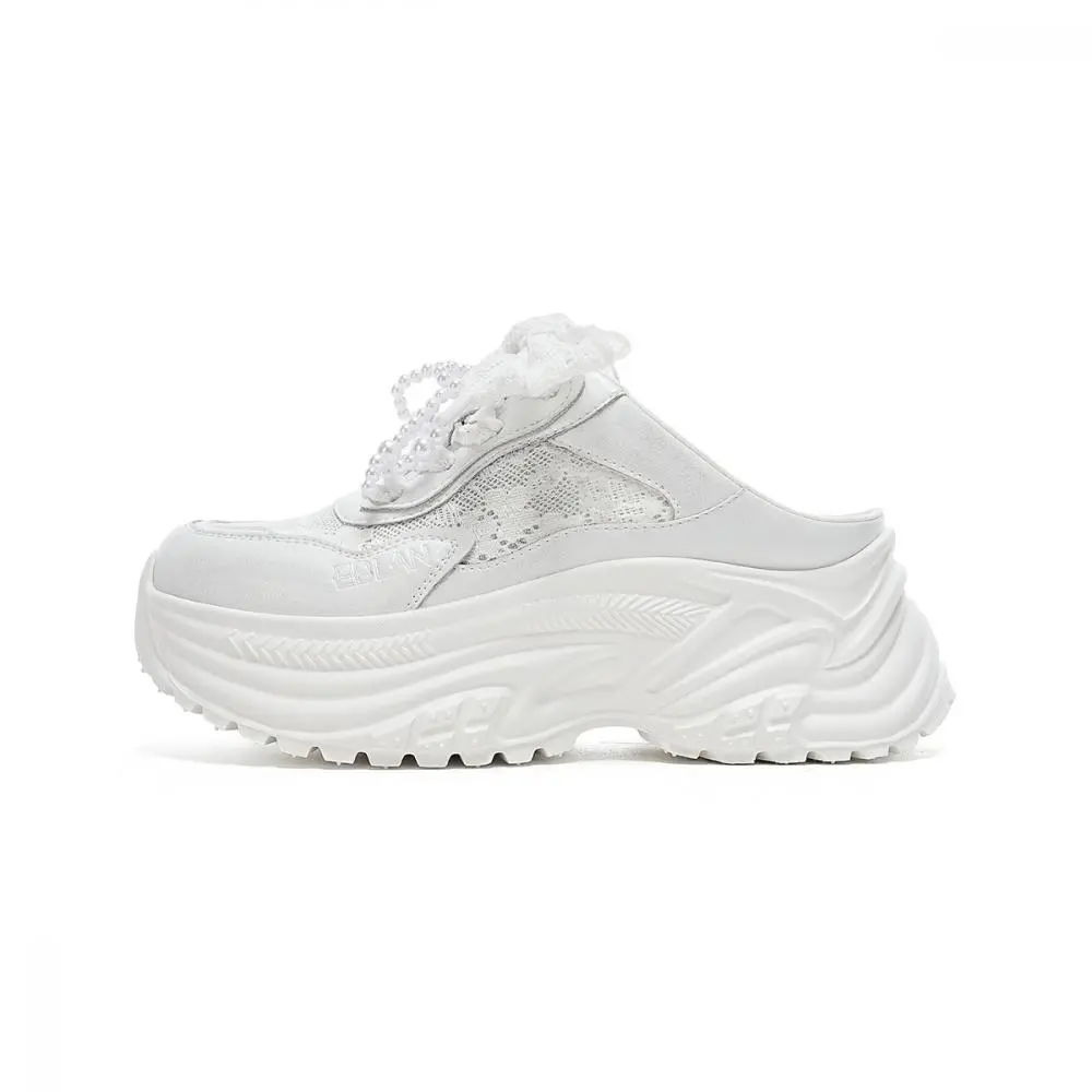 EBLAN Closed Toe Slippers Women's White
